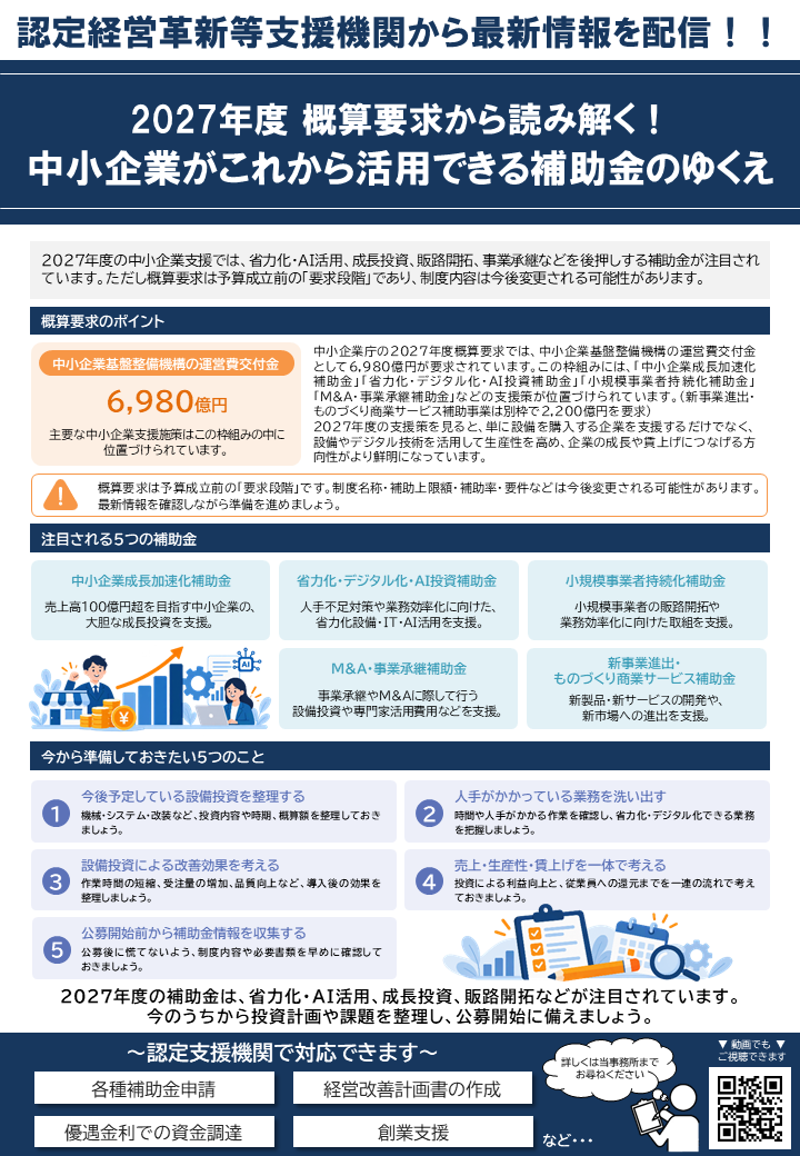 【2026年11月号】ホームページ更新用データ(2027年度 概算要求)